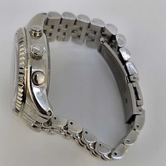 Folio Women's Watch 38MM Dark Pink Dial Gray Bracelet Band 5.5" New Battery - Picture 11 of 13